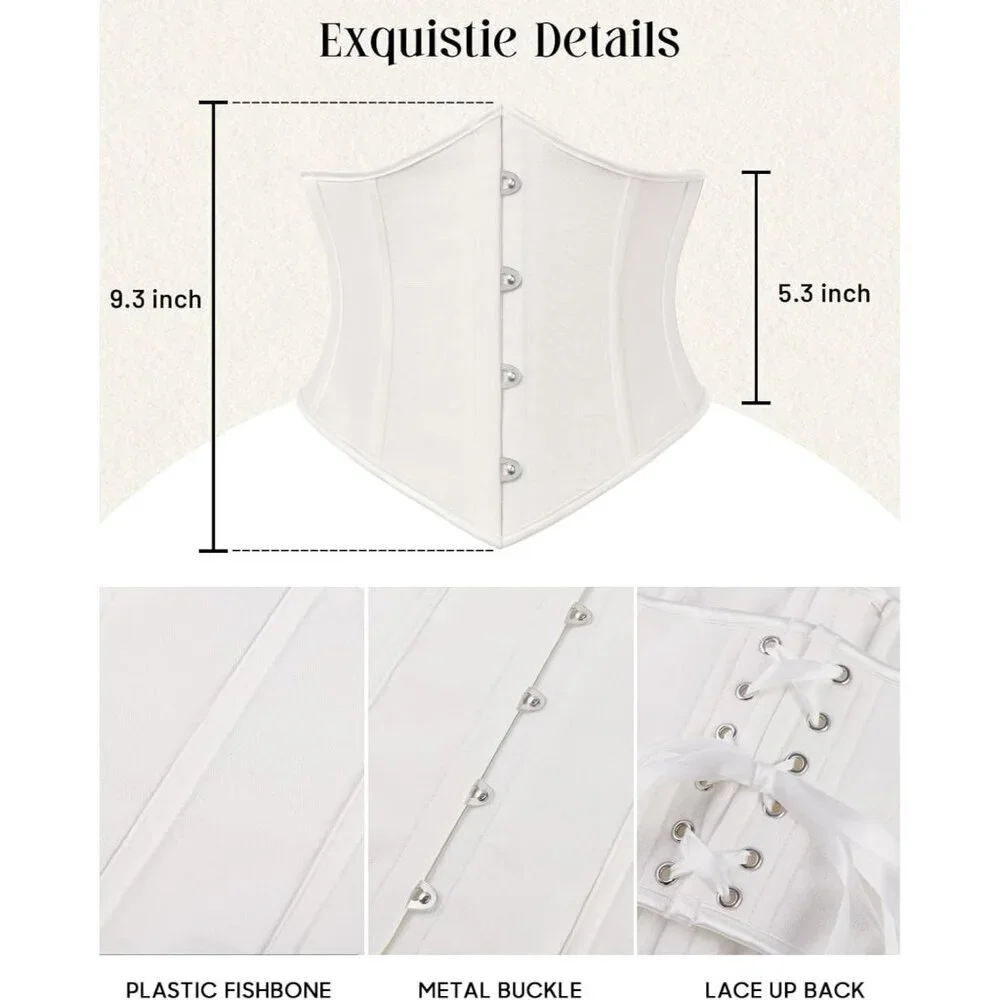 Women's White Corset Belt Wide Waist Lace Up Pirate Accessories Belt